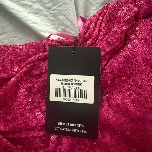 That’s so fetch Hot Pink Sequin Dress - Picture 3 of 3